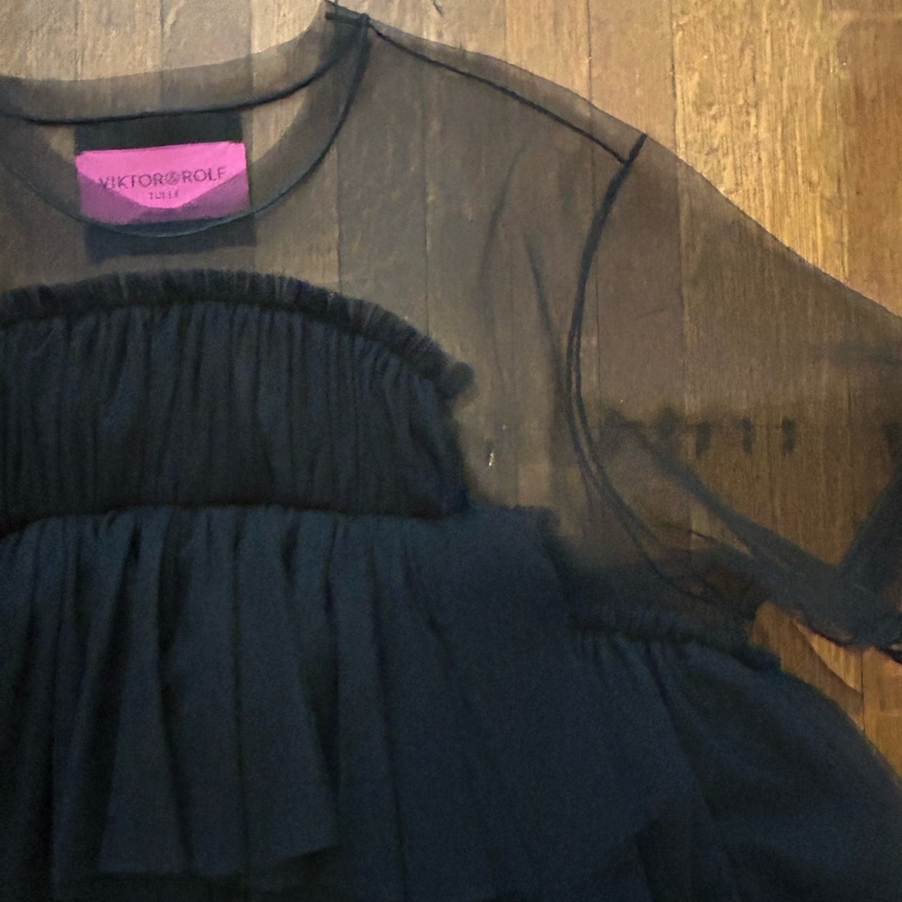NWT Viktor & Rolf Tulle Collection Tiered Top Mini Dress XS/S - Picture 3 of 10